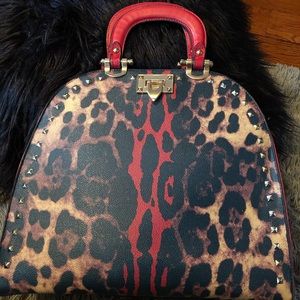 Red & Black Animal Print Purse